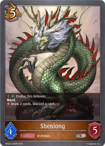 Shenlong (GFD02-045EN), Treacherous Ambitions — Shadowverse card price