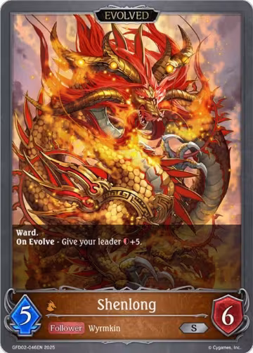 Shenlong (Evolved) (GFD02-046EN), Treacherous Ambitions — Shadowverse card price