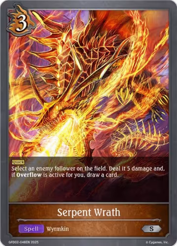 Serpent Wrath (GFD02-048EN), Treacherous Ambitions — Shadowverse card price