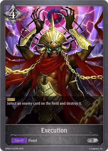 Execution (GFD02-057EN), Treacherous Ambitions — Shadowverse card price