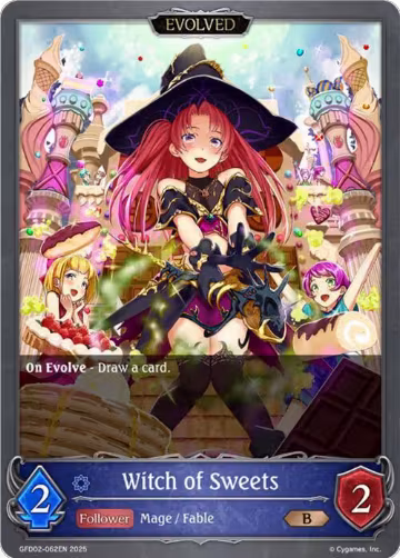 Witch of Sweets (Evolved) (GFD02-062EN), Treacherous Ambitions — Shadowverse card price