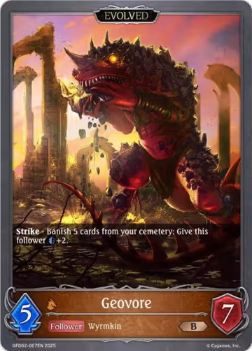 Geovore (Evolved) (GFD02-067EN), Treacherous Ambitions — Shadowverse card price