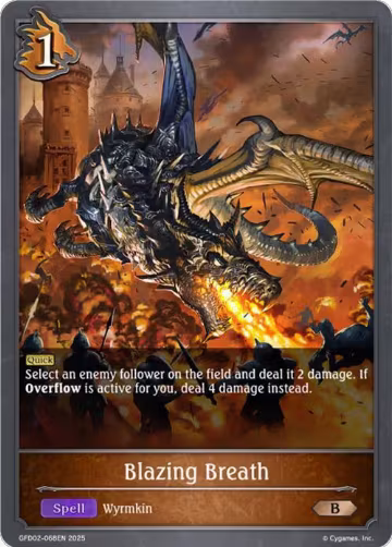 Blazing Breath (GFD02-068EN), Treacherous Ambitions — Shadowverse card price