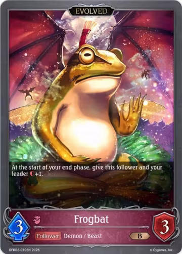 Frogbat (Evolved) (GFD02-070EN), Treacherous Ambitions — Shadowverse card price