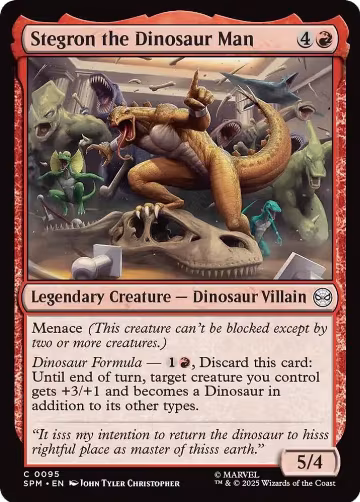 Stegron the Dinosaur Man (95), Marvel's Spider-Man — Magic card price