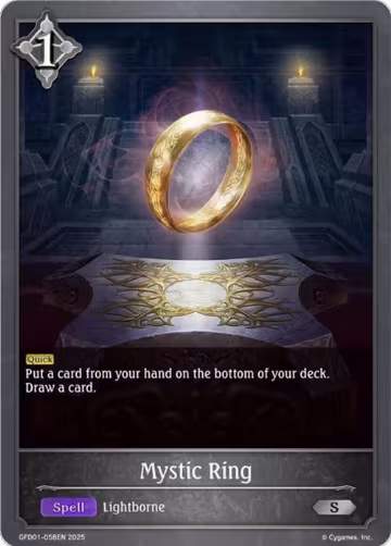 Mystic Ring (GFD01-058EN), Luxheart Legends — Shadowverse card price