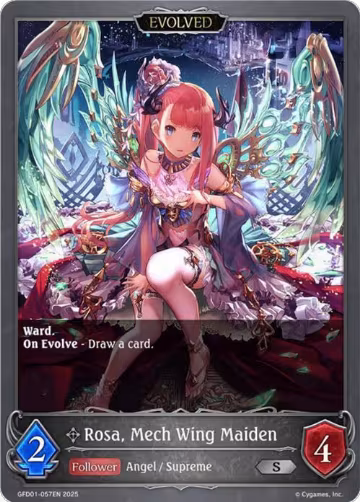 Rosa, Mech Wing Maiden (Evolved) (GFD01-057EN), Luxheart Legends — Shadowverse card price