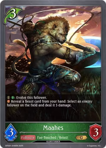Maahes (GFD01-018EN), Luxheart Legends — Shadowverse card price
