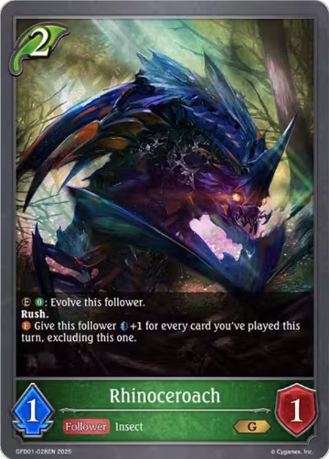 Rhinoceroach (GFD01-028EN), Luxheart Legends — Shadowverse card price