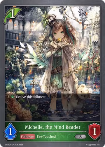 Michelle, the Mind Reader (GFD01-043EN), Luxheart Legends — Shadowverse card price