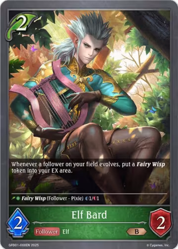 Elf Bard (GFD01-060EN), Luxheart Legends — Shadowverse card price
