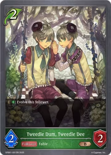 Tweedle Dum, Tweedle Dee (GFD01-061EN), Luxheart Legends — Shadowverse card price