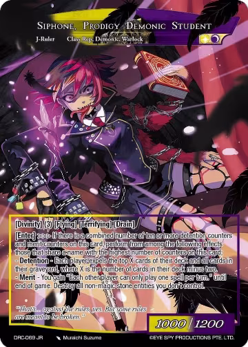 Raven's Order Class B's Representative, Siphone // Siphone, Prodigy Demonic Student (DRC-069 JR), Descent into the Raven's Catacombs — Force of Will card price