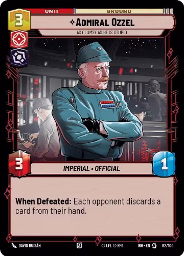 Admiral Ozzel - As Clumsy as He Is Stupid (82/104) — card price