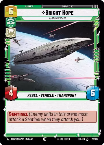 Bright Hope - Narrow Escape (26/104) (26/104), Intro Battle: Hoth — Star Wars card price