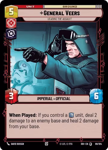 General Veers - Leading the Assault (88/104) (88/104), Intro Battle: Hoth — Star Wars card price