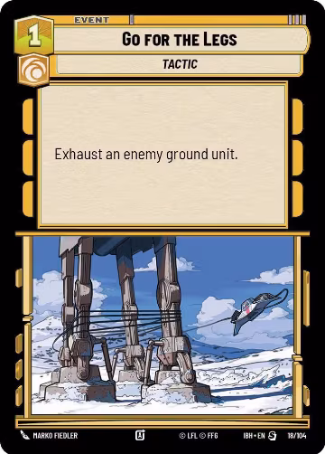 Go for the Legs (18/104), Intro Battle: Hoth — Star Wars card price