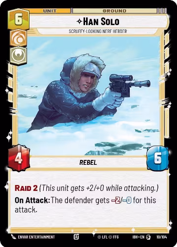 Han Solo - Scruffy-Looking Nerf Herder (10/104), Intro Battle: Hoth — Star Wars card price