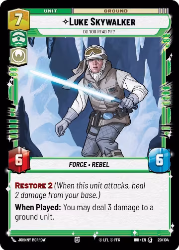Luke Skywalker - Do You Read Me? (20/104) — card price