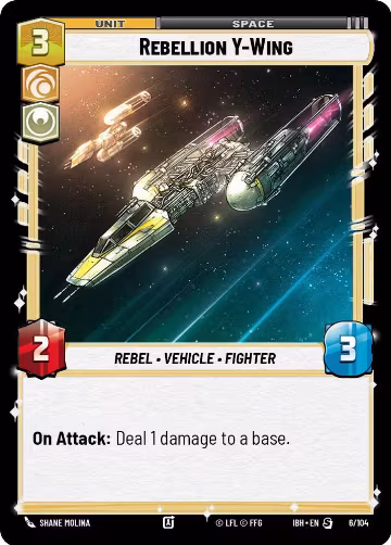 Rebellion Y-Wing (6/104), Intro Battle: Hoth — Star Wars card price