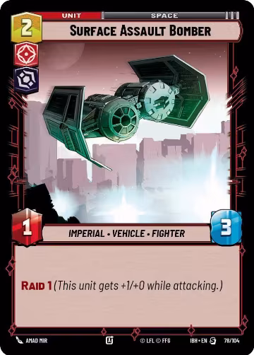 Surface Assault Bomber (78/104), Intro Battle: Hoth — Star Wars card price
