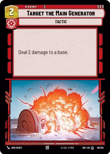 Target the Main Generator (59/104), Intro Battle: Hoth — Star Wars card price