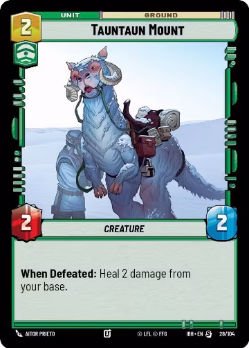 Tauntaun Mount (28/104) (28/104), Intro Battle: Hoth — Star Wars card price