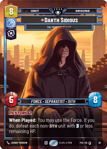 Darth Sidious - The Phantom Menace (95), Organized Play Promos — Star Wars card price