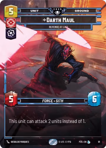 Darth Maul - Revenge at Last (91), Organized Play Promos — Star Wars card price