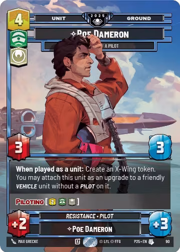 Poe Dameron - One Hell of a Pilot (90), Organized Play Promos — Star Wars card price