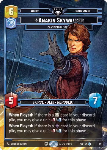 Anakin Skywalker - Champion of Mortis (87), Organized Play Promos — Star Wars card price