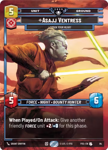 Asajj Ventress - Harden Your Heart (84), Organized Play Promos — Star Wars card price