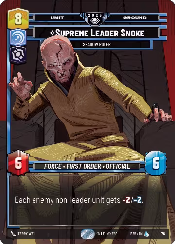 Supreme Leader Snoke - Shadow Ruler (76), Organized Play Promos — Star Wars card price