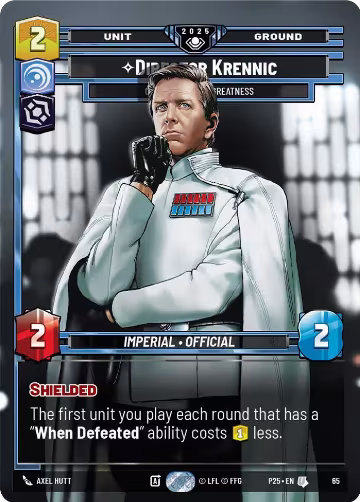 Director Krennic - On the Verge of Greatness (65), Organized Play Promos — Star Wars card price