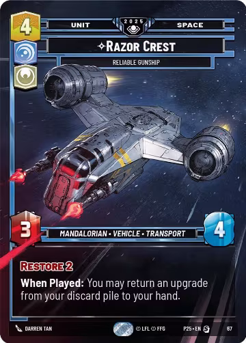 Razor Crest - Reliable Gunship (67), Organized Play Promos — Star Wars card price