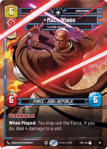 Mace Windu - Leaping into Action (69) (69), Organized Play Promos — Star Wars card price
