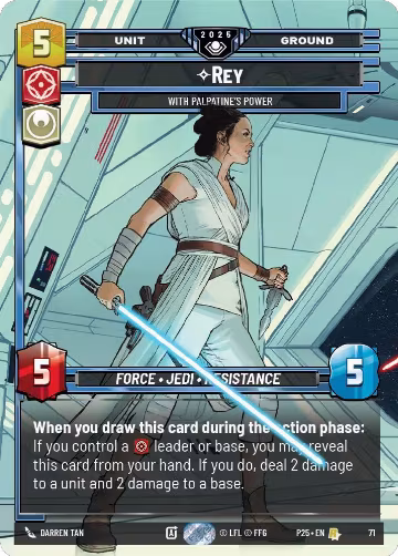 Rey - With Palpatine's Power (71) (71), Organized Play Promos — Star Wars card price