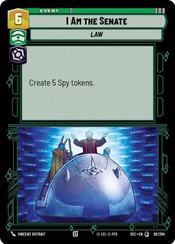 I Am the Senate (92/264), Secrets of Power — Star Wars card price