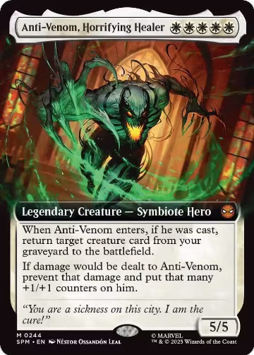 Anti-Venom, Horrifying Healer (Extended Art) (244), Marvel's Spider-Man — Magic card price