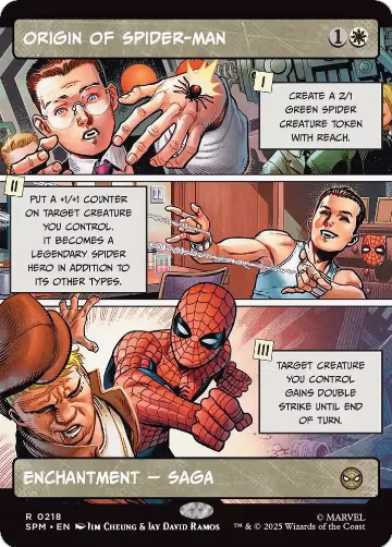 Origin of Spider-Man (Borderless) (218), Marvel's Spider-Man — Magic card price