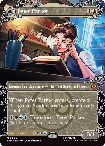 Peter Parker (0208) (Borderless) (208), Marvel's Spider-Man — Magic card price