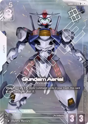 Gundam Aerial (Store Tournament Winner Pack 01) (GD01-070), Gundam Promotional Cards — Gundam card price