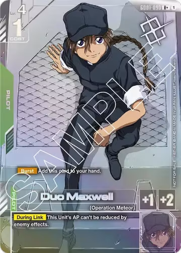 Duo Maxwell (Store Tournament Winner Pack 01) (GD01-090), Gundam Promotional Cards — Gundam card price