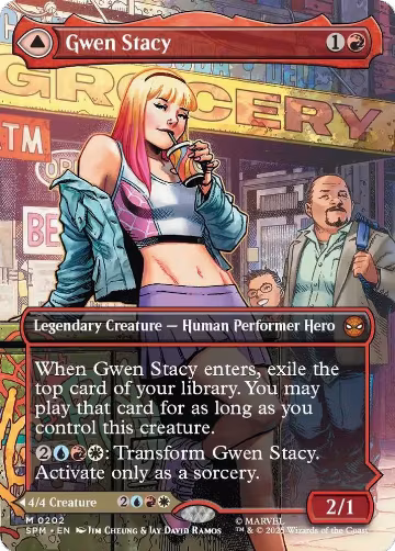 Gwen Stacy (0202) (Borderless) (202), Marvel's Spider-Man — Magic card price