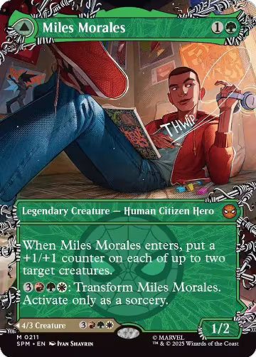 Miles Morales (0211) (Borderless) (211), Marvel's Spider-Man — Magic card price