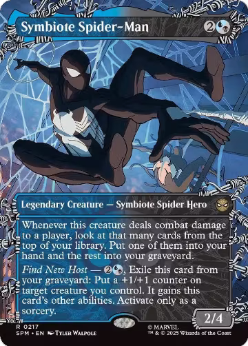 Symbiote Spider-Man (Borderless) (217), Marvel's Spider-Man — Magic card price