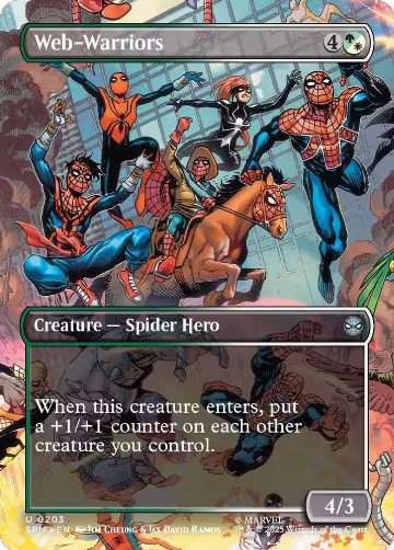 Web-Warriors (Borderless) (203), Marvel's Spider-Man — Magic card price