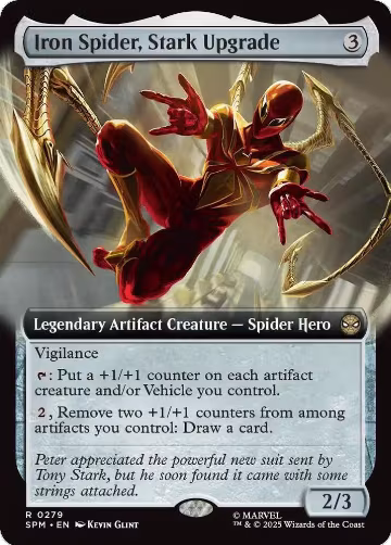 Iron Spider, Stark Upgrade (Extended Art) (279), Marvel's Spider-Man — Magic card price