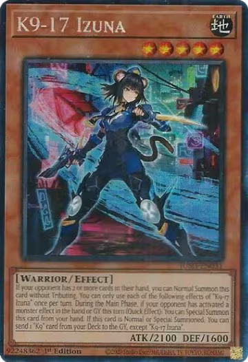 K9-17 Izuna (CR) (JUSH-EN031), Justice Hunters — Yu-Gi-Oh! card price