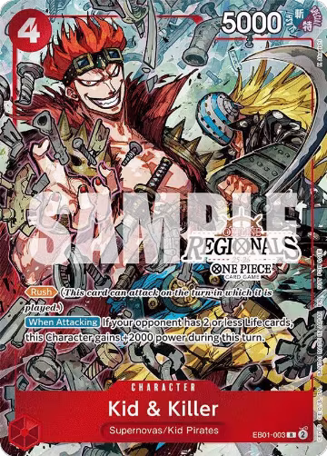 Kid & Killer (Offline Regional Participation Pack 2025 Vol.2) (EB01-003), One Piece Promotion Cards — One Piece card price